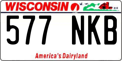 WI license plate 577NKB