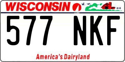WI license plate 577NKF