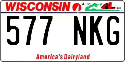 WI license plate 577NKG