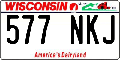 WI license plate 577NKJ