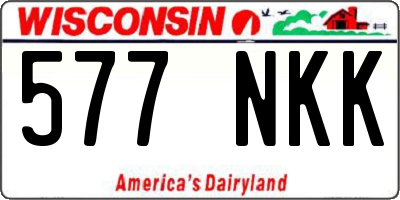 WI license plate 577NKK