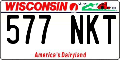 WI license plate 577NKT