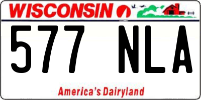 WI license plate 577NLA