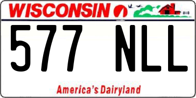 WI license plate 577NLL