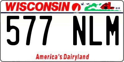 WI license plate 577NLM