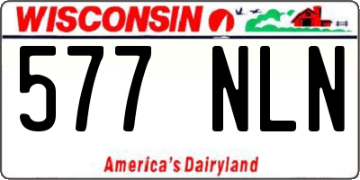 WI license plate 577NLN