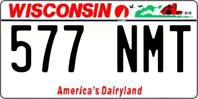 WI license plate 577NMT