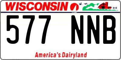 WI license plate 577NNB