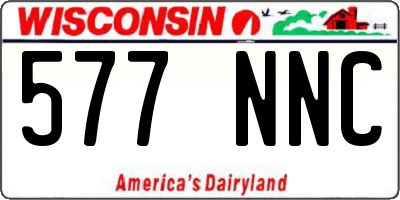 WI license plate 577NNC