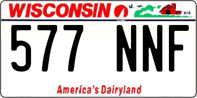 WI license plate 577NNF