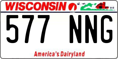 WI license plate 577NNG