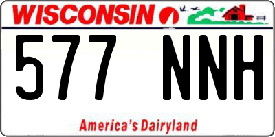 WI license plate 577NNH