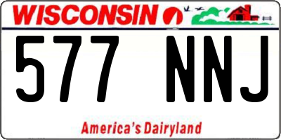 WI license plate 577NNJ