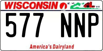 WI license plate 577NNP