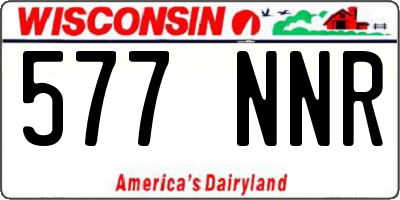 WI license plate 577NNR