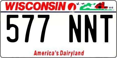 WI license plate 577NNT