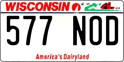 WI license plate 577NOD