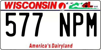 WI license plate 577NPM