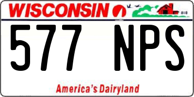 WI license plate 577NPS