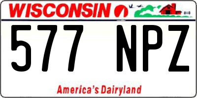 WI license plate 577NPZ