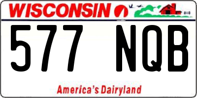 WI license plate 577NQB