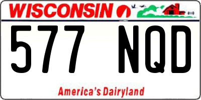 WI license plate 577NQD