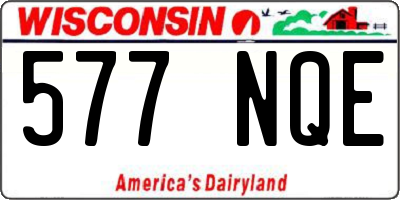 WI license plate 577NQE