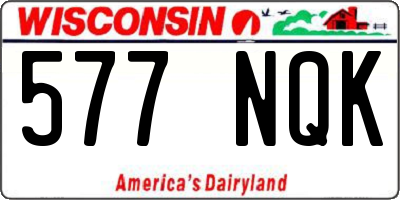WI license plate 577NQK