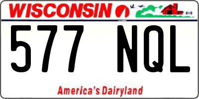 WI license plate 577NQL