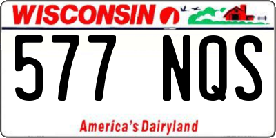 WI license plate 577NQS