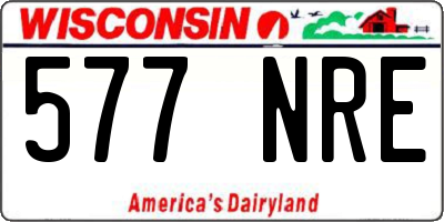 WI license plate 577NRE