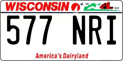 WI license plate 577NRI