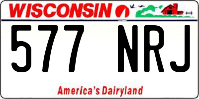 WI license plate 577NRJ