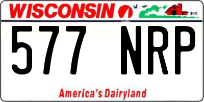 WI license plate 577NRP