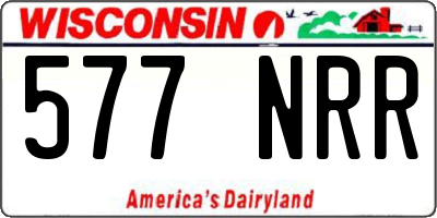 WI license plate 577NRR