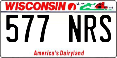 WI license plate 577NRS