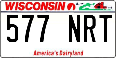 WI license plate 577NRT