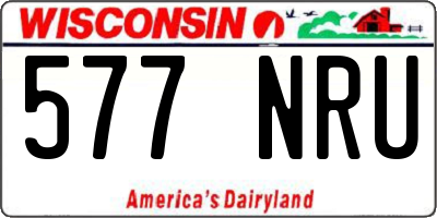 WI license plate 577NRU