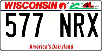 WI license plate 577NRX