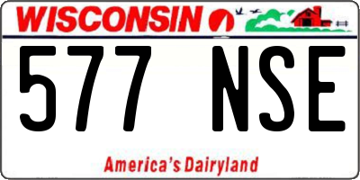 WI license plate 577NSE