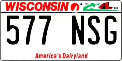 WI license plate 577NSG