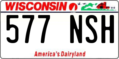 WI license plate 577NSH