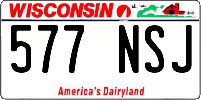 WI license plate 577NSJ