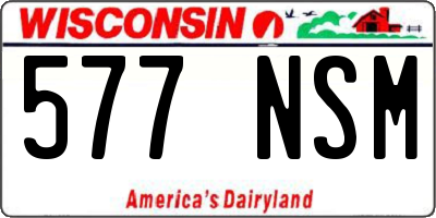 WI license plate 577NSM