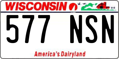 WI license plate 577NSN