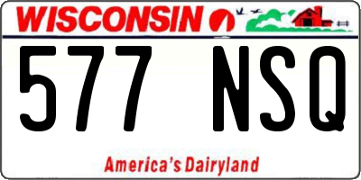 WI license plate 577NSQ
