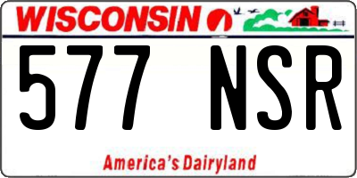 WI license plate 577NSR