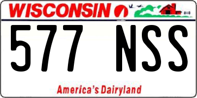 WI license plate 577NSS