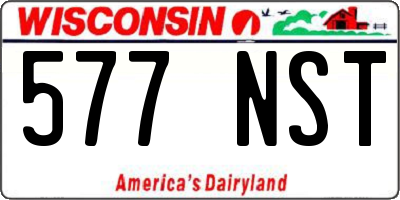 WI license plate 577NST