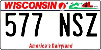 WI license plate 577NSZ